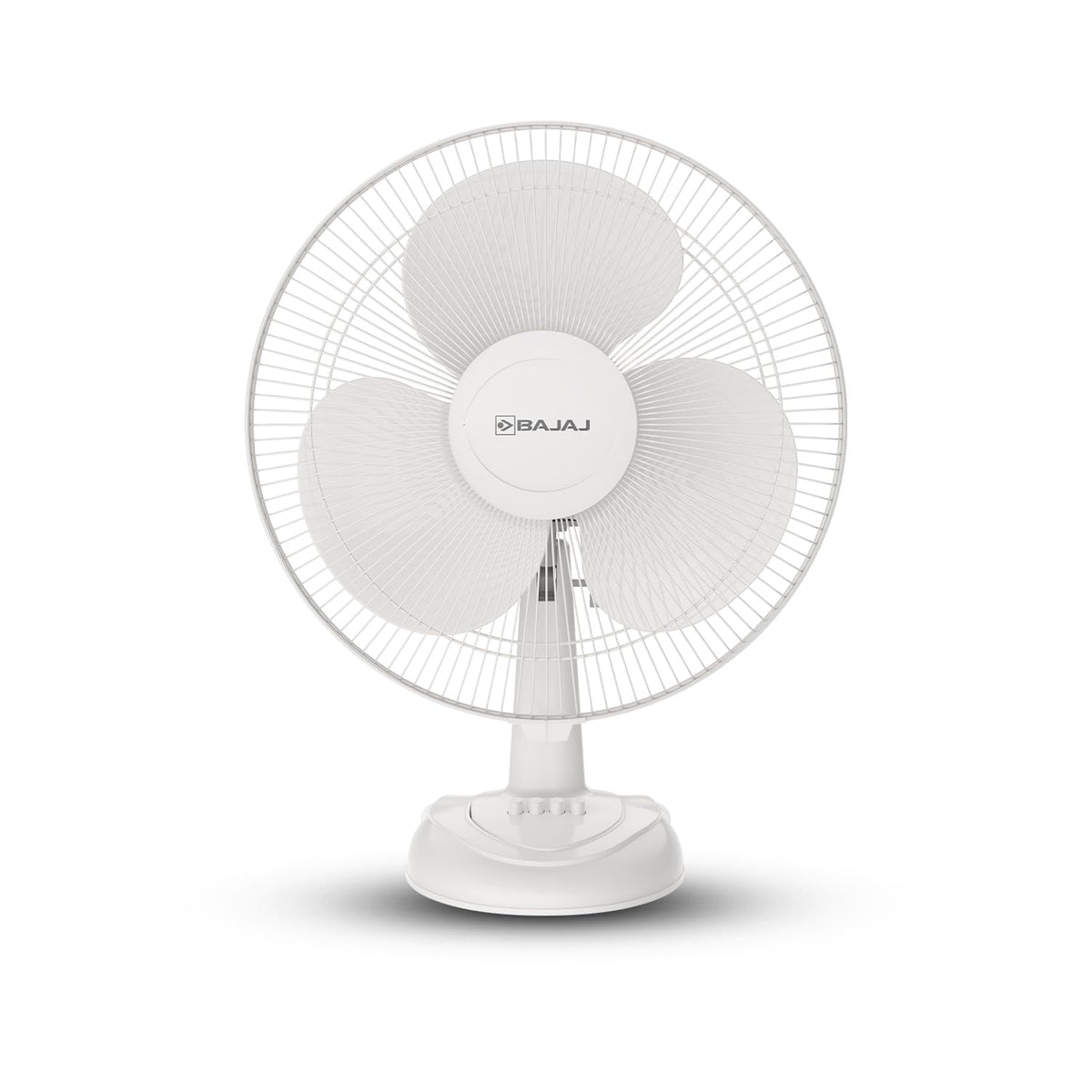 Bajaj Frore Neo Table Fan 400 MM | Table fans for Home & Office |Aerodynamically Balanced Blades| 100% CopperMotor| HighAir Delivery|3-Speed Control| 2-Yr Warranty 【White】