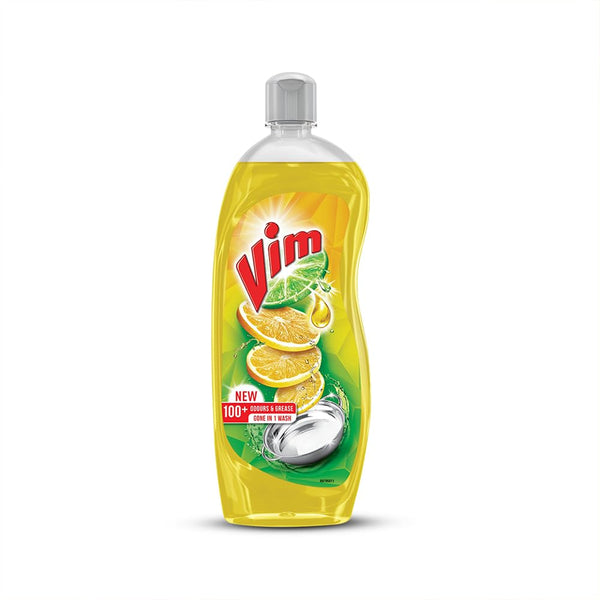 Vim Dishwash Liquid Gel Lemon|| With Lemon Fragrance|| Leaves No Residue|| Grease Cleaner For All Utensils|| 750 ml Bottle