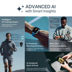 boAt Chrome Endeavour, Premium Metal Body, 1.96”(4.97cm) AMOLED Display,AI Coach Health Insights,Advanced S1 Processor,HRV,VO2 Max,Auto Watchface Refresh, Smart Watch for Men & Women (Fusion Blue)