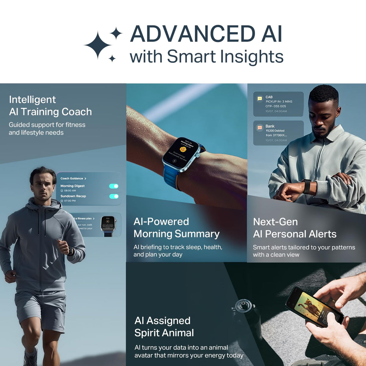 boAt Chrome Endeavour, Premium Metal Body, 1.96”(4.97cm) AMOLED Display,AI Coach Health Insights,Advanced S1 Processor,HRV,VO2 Max,Auto Watchface Refresh, Smart Watch for Men & Women (Fusion Blue)