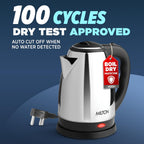 MILTON Go Electro 1.5L Fast Boil Kettle 1350W with 3x Safety Protection + 350ml Double Wall Vacuum Insulated Coffee Mug with Strainer, Stainless Steel Hot & Cold Combo for Home, Office, Travel,Gifting