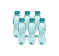 MILTON Oscar, Pack of 6 Water Bottles, 1 Litre each, Reusable Plastic Fridge Bottle Set, BPA Free and Leak Proof Bottles for Travel, Work, Blue