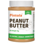 Pintola High-Protein Combo: All Natural Crunchy Peanut Butter 1kg & 25g High Protein Dark Chocolate Oats 1kg | No Refined Sugar, Gluten-Free, Vegan | With Almonds, Raisins, Pumpkin & Chia Seeds