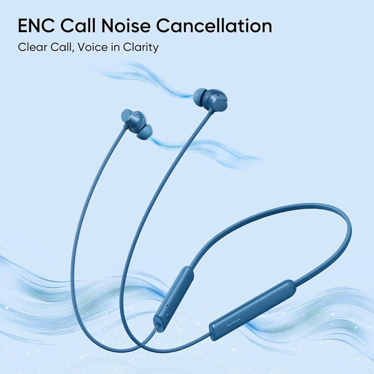 realme Buds Wireless 5 Lite in Ear Bluetooth Neckband with 12.4 mm Dynamic Bass Boost Driver,Upto 35 Hours Playback,45ms Low Latency,IP55 Dust & Water Resistant, Bluetooth V5.4 (Haze Blue)
