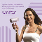 WINSTON Ionic Foldable Hair Dryer - 1200W | Compact, Foldable, and Damage-Free Drying Blow Dryer with Low Noise & Overheat Protection - 1 Year Warranty