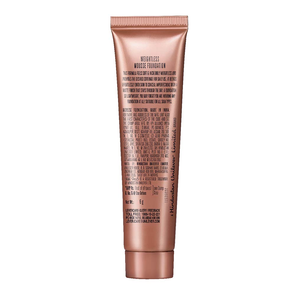 LAKMÉ 9 to 5 Weightless Mousse Foundation Mini,6g