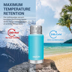 Milton Elfin 160 Thermosteel Water Bottle 160 ml, 24 Hr Hot and Cold I Leak Proof Lid, ISI Certified I Vacuum Insulated I for Office, Gym, School I Light Blue