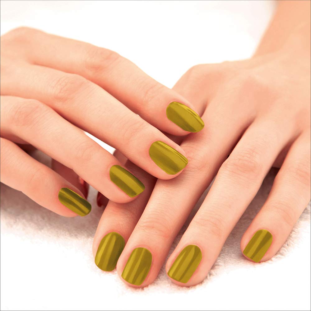 Lakmé 9 to 5 Primer + Gloss Nail Colour, Mustard Master, 6 ml