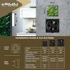 Bajaj AirOut 200 MM 4 Star Dom Exhaust Fan | Back Shutter | 100% Copper Motor | Auto Thermal Protector | Aerodynamaically Designed Blade【Black】