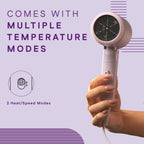 WINSTON Ionic Foldable Hair Dryer - 1200W | Compact, Foldable, and Damage-Free Drying Blow Dryer with Low Noise & Overheat Protection - 1 Year Warranty