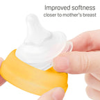 Pigeon Softlatch Baby Feeding Bottle for new Born| Japan's No.1 Brand | Wide Neck | with Anti-Colic Nipple | 3+ Month Babies | Yellow Colour | 240ml Nipple
