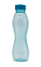 MILTON Oscar, Pack of 6 Water Bottles, 1 Litre each, Reusable Plastic Fridge Bottle Set, BPA Free and Leak Proof Bottles for Travel, Work, Blue