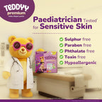 Teddyy Premium Baby Diaper L size, Pant Style | Large (9-14 kg), 32 Pants | Butter Soft Feel, Anti-Rash with Aloe Vera, 12 Hours Dryness Lock