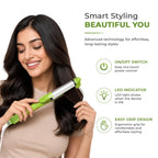 VGR 4-in-1 Hair Styler - Hair Straightener, Curler, Crimper, and Waving Tool with Ceramic Coating Plates & Adjustable Heat Settings | Uniform Heat Technology | 2-Year Warranty (V-569, Green)