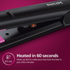 Philips India's No.1 Hair Styling Brand Selfie Hair Straightener, Minimized Heat Damage,SilkPro Care, Ceramic Plates,Smooth Shiny Straight Hair, 210°C Temp, Salon like Result | For Indian Hair, HP8302