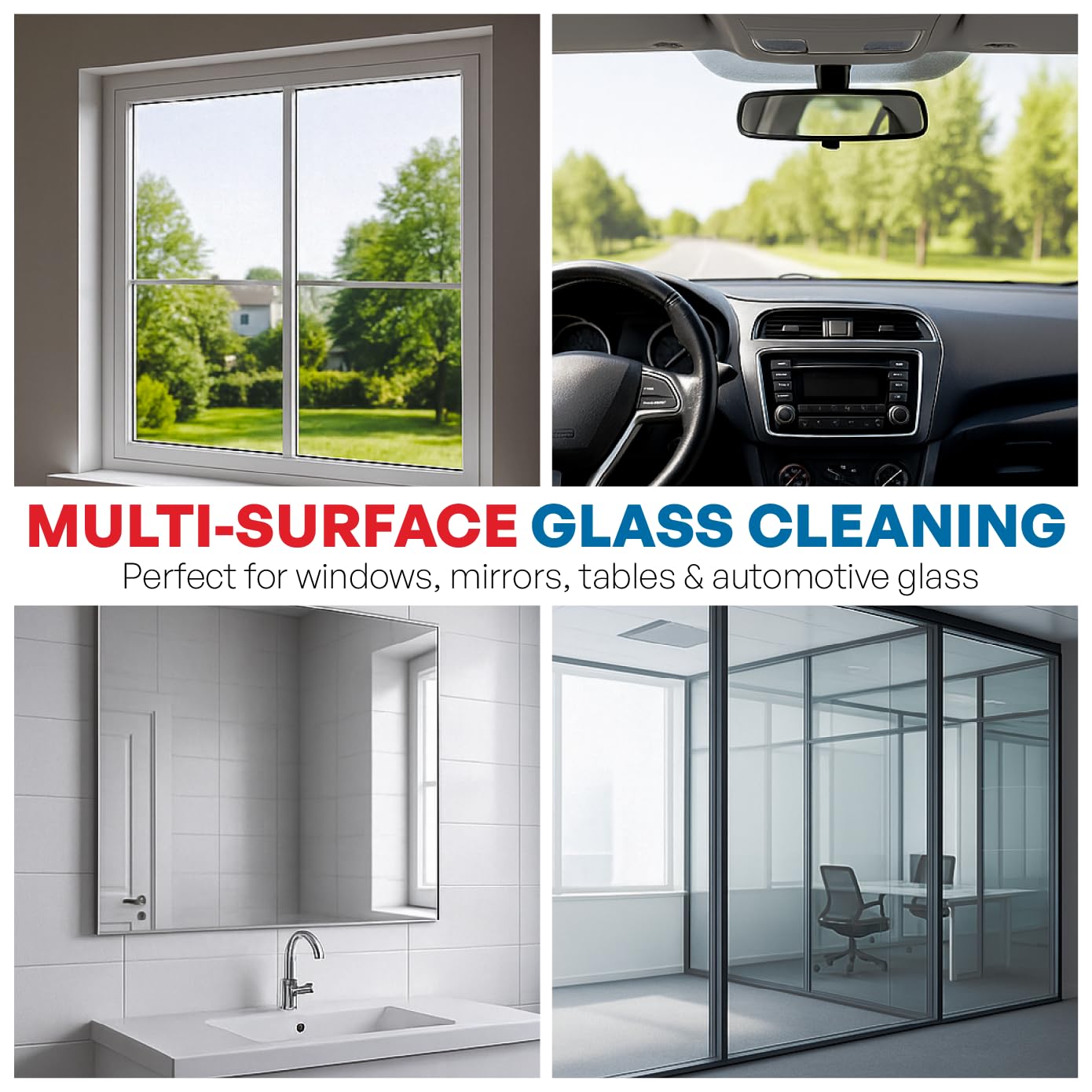 Varklin Glass and Surface Cleaner 2Ltr Refill | All-Purpose Glass Cleaner for Car, Kitchen, and Household Surfaces | Streak-Free Shine | Powerful Multi...