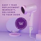 WINSTON Ionic Foldable Hair Dryer - 1200W | Compact, Foldable, and Damage-Free Drying Blow Dryer with Low Noise & Overheat Protection - 1 Year Warranty