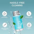 Milton Elfin 160 Thermosteel Water Bottle 160 ml, 24 Hr Hot and Cold I Leak Proof Lid, ISI Certified I Vacuum Insulated I for Office, Gym, School I Light Blue