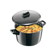 Hawkins Futura 5 Litre Cook n Serve Bowl, Hard Anodised Saucepan with Hard Anodised Lid, Sauce Pan for Cooking and Serving, Black (ACB50), Aluminium