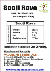 Value Life Sooji Rava 1kg :: Valuelife Bombay Rawa 1kg (1 kg)
