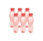 MILTON Oscar 1000 Pet Water Bottle, Set of 6, 1 Litre, Red | BPA Free | Food Grade | Office Bottle | Gym Bottle | Home | Kitchen | Travel Bottle | Hiking | Treking Bottle