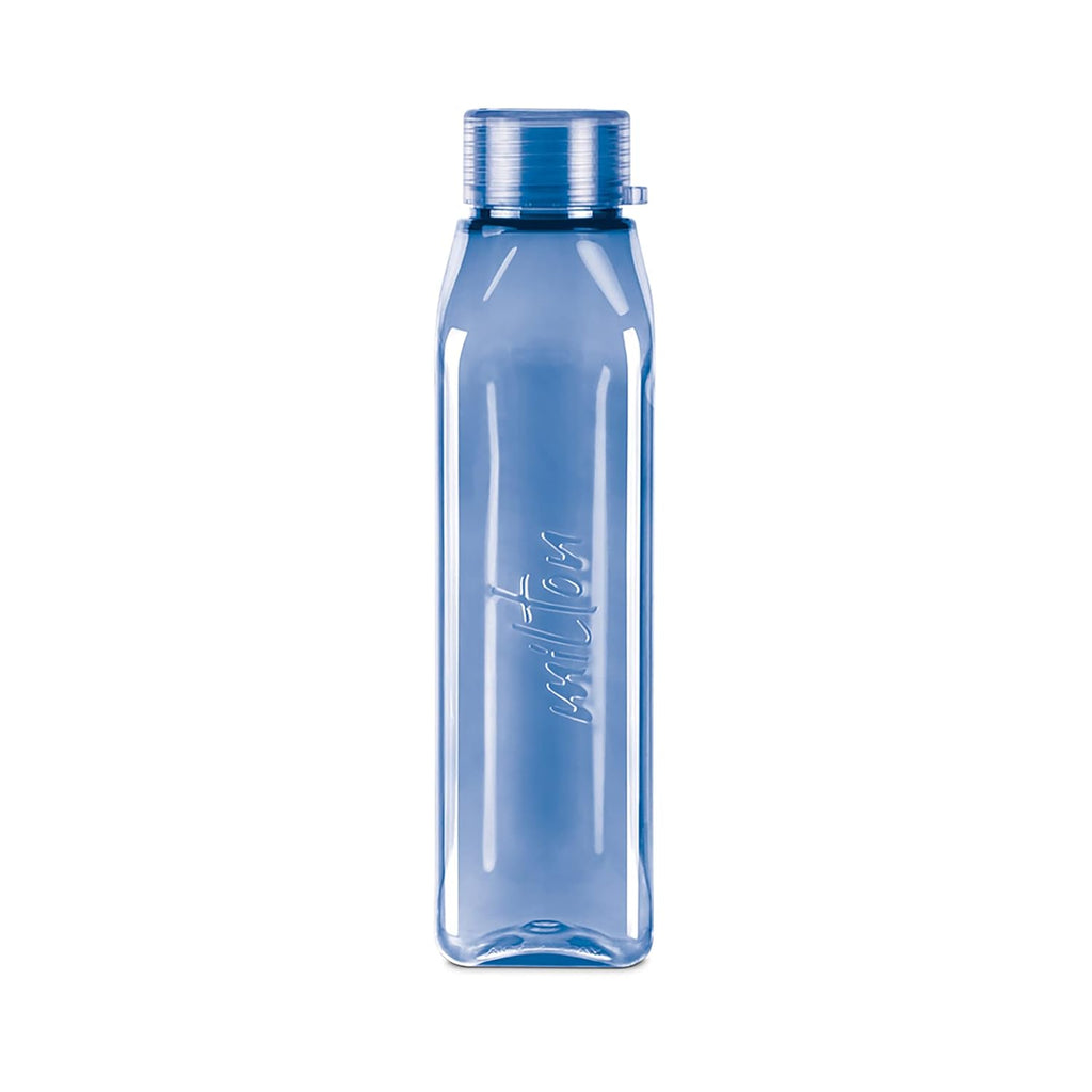MILTON Prime 1000 Water Bottle, 1 Litre, Reusable Plastic Fridge Bottle, BPA Free and Leak Proof Bottles for Travel, Work, Pack of 1, Blue