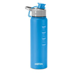 MILTON Gripper 1000 Stainless Steel Water Bottle, 900 ml, Blue | Leak Proof | Easy Grip | Light Weight | Easy to Carry