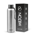 Milton Aura 1000 Thermosteel Water Bottle, 24 Hr Hot and Cold I Leak Proof Lid, ISI Certified I Vacuum Insulated I for Office, Gym, School I Silver