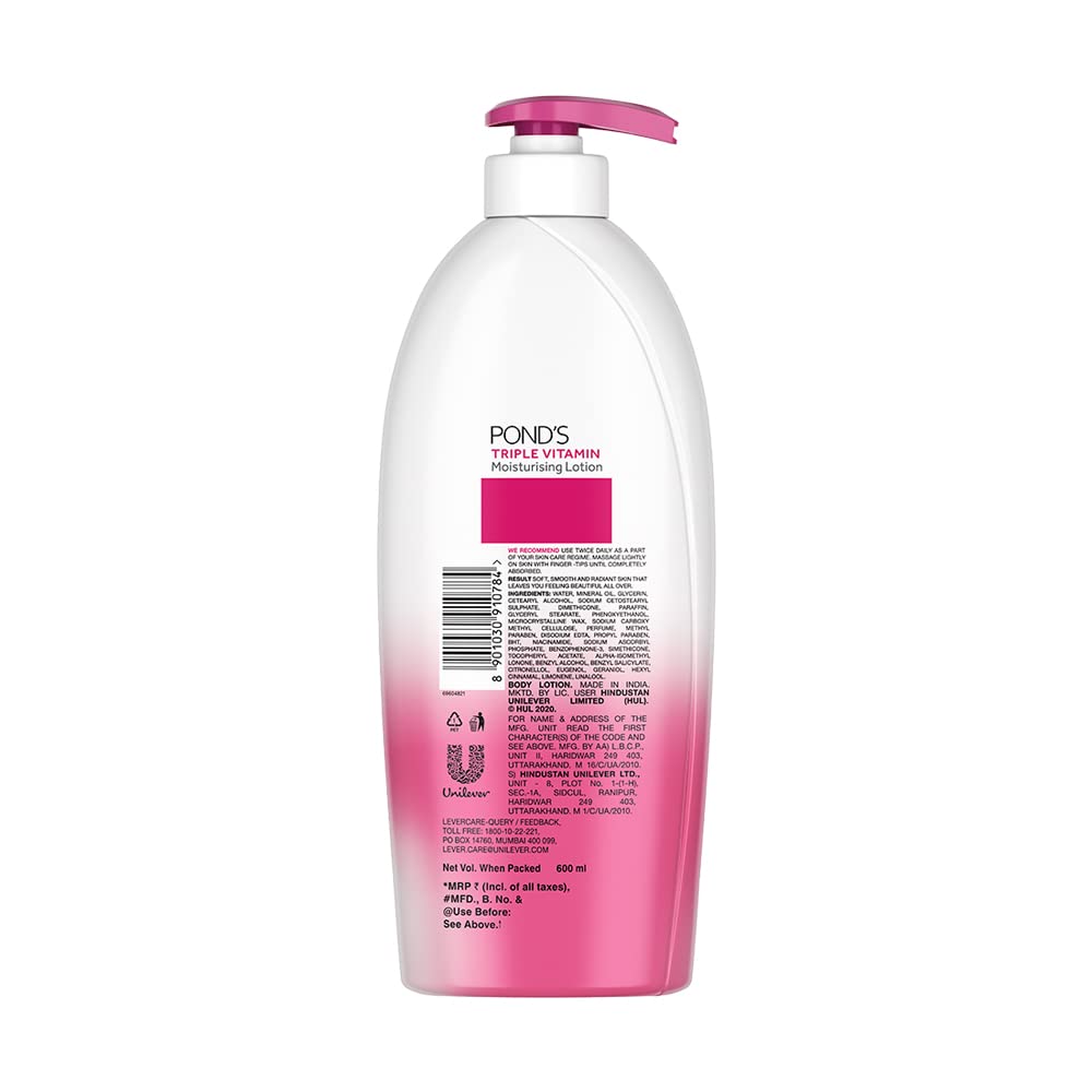 POND'S Triple Vitamin Moisturising Body Lotion 600 ml (Pack of 2)
