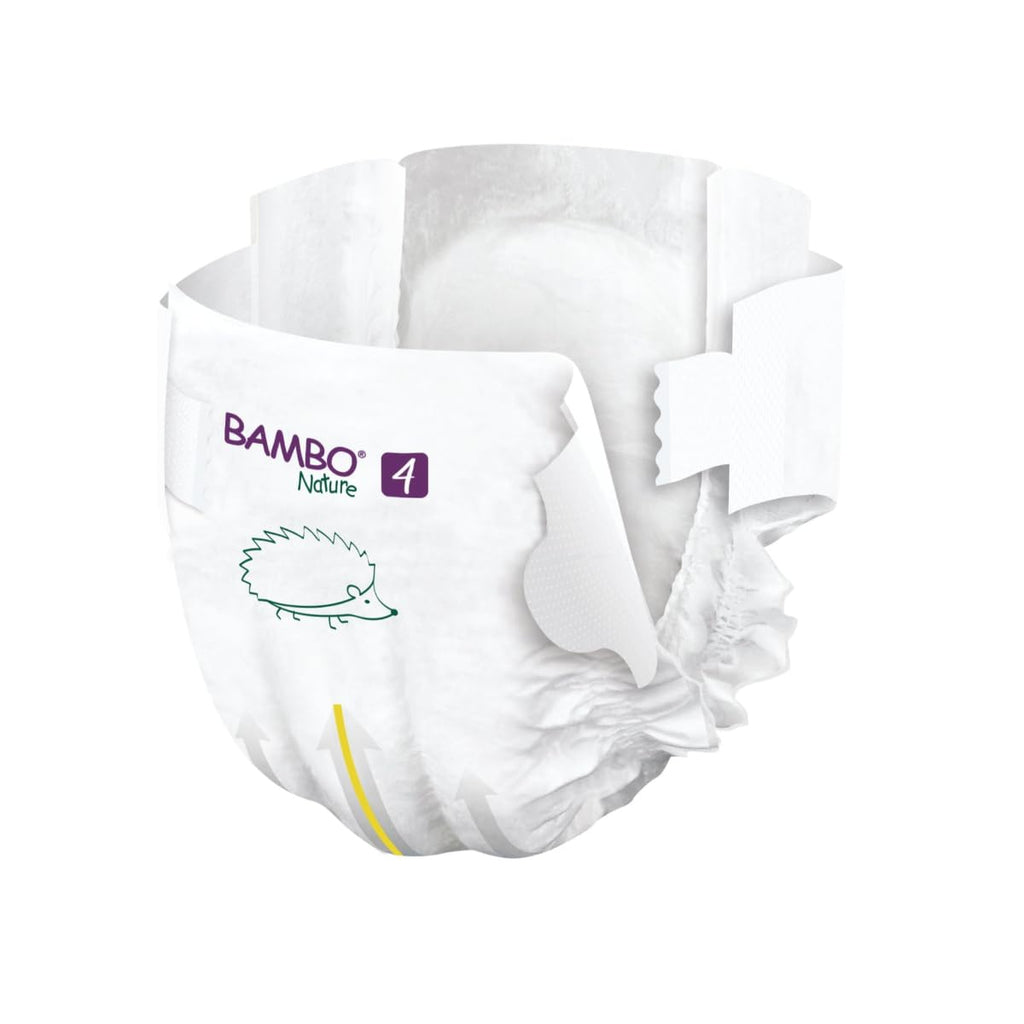 Bambo Nature Premium Baby Tape Diapers for Baby Large Size (7-14 Kgs), Super Absorbent, Breathable, Extra Soft, Dermatologically Tested Toddler Nappies, Bamboo Diaper With Wetness Indicator, 72 Count