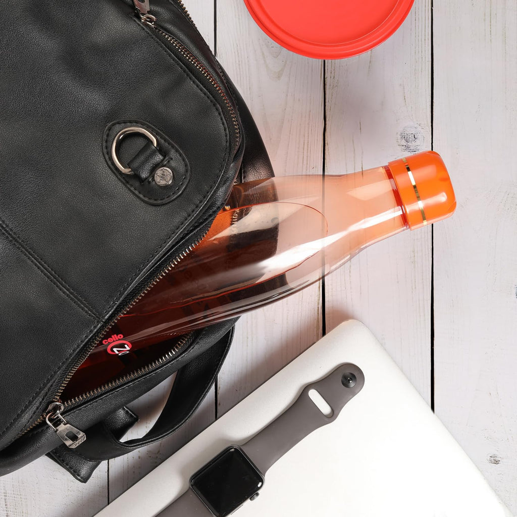 Cello Ozone Plastic Water Bottles Set of 3, 1000ml Each, Assorted | Unbreakable, BPA-Free, Food Grade | Airtight & Leakproof Lids | Pet Water Bottle For Fridge, Kitchen, Gym, Office, Travel & Gifting