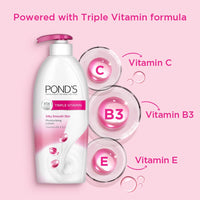 POND'S Triple Vitamin Moisturising Body Lotion 600 ml (Pack of 2)
