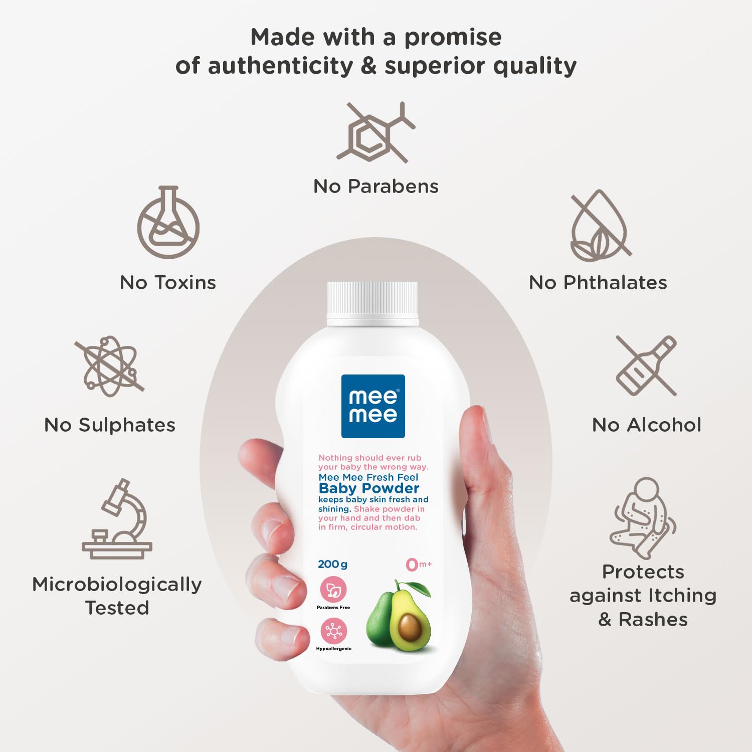 Mee Mee Infant Talcum Powder | Enriched with Avocado Oil