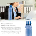 MILTON Prime 1000 Water Bottle, 1 Litre, Reusable Plastic Fridge Bottle, BPA Free and Leak Proof Bottles for Travel, Work, Pack of 1, Blue