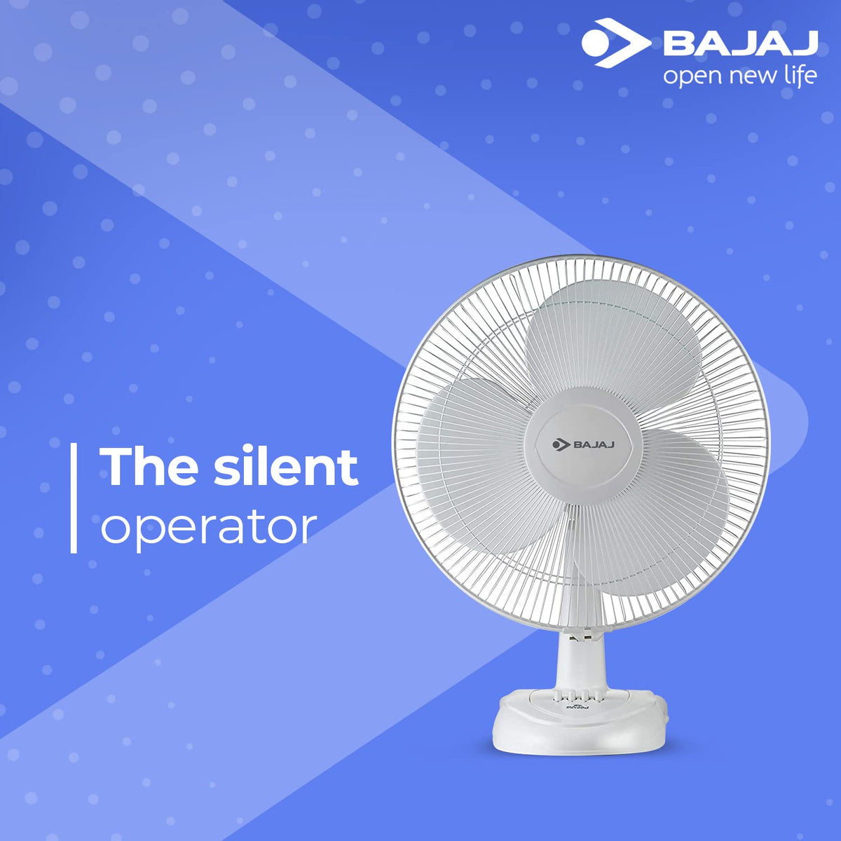Bajaj Esteem 400 MM Table Fan | Table Fan For Kitchen & Home | High Air Thrust | High Speed | Overload Thermal Protection | Full Copper Motor | Silent Operation | 1-Yr Warranty 【White】