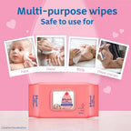 Johnson's Baby Wet Wipes | 504 Wipes | Alcohol & Soap Free | Prevents Rashes & Redness | with 3X Moisturising Lotion | As Mild as Pure Water