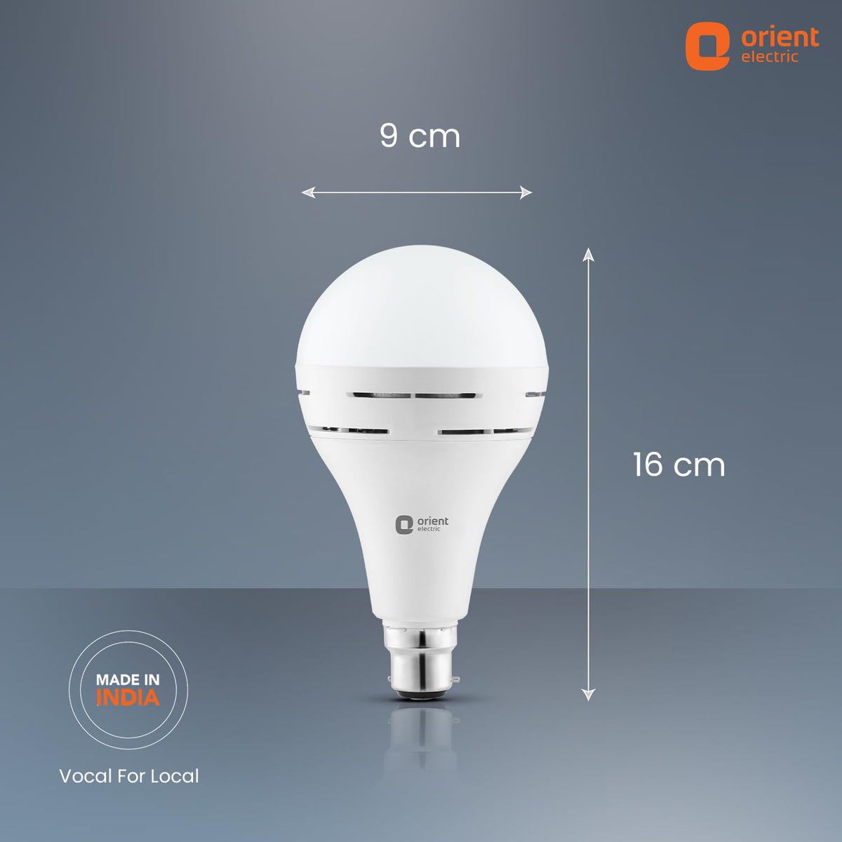 Orient Electric 20 W Emergency Inverter Rechargeable LED Bulb | Cool Day Light (6500K) | Energy Efficient | 4 Hour Battery Backup | Pack of 1