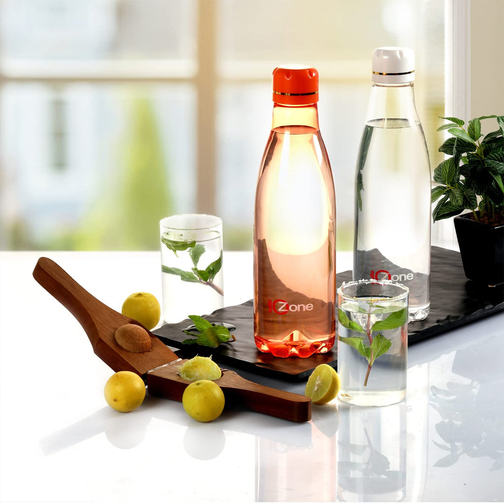 Cello Ozone Plastic Water Bottles Set of 3, 1000ml Each, Assorted | Unbreakable, BPA-Free, Food Grade | Airtight & Leakproof Lids | Pet Water Bottle For Fridge, Kitchen, Gym, Office, Travel & Gifting
