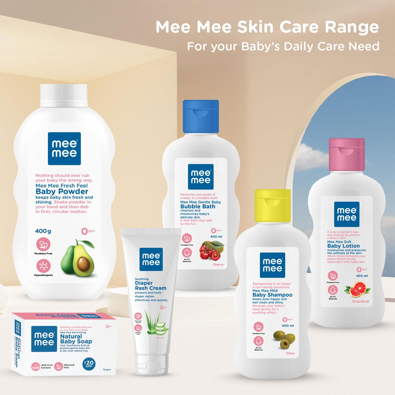 Mee Mee Infant Talcum Powder | Enriched with Avocado Oil