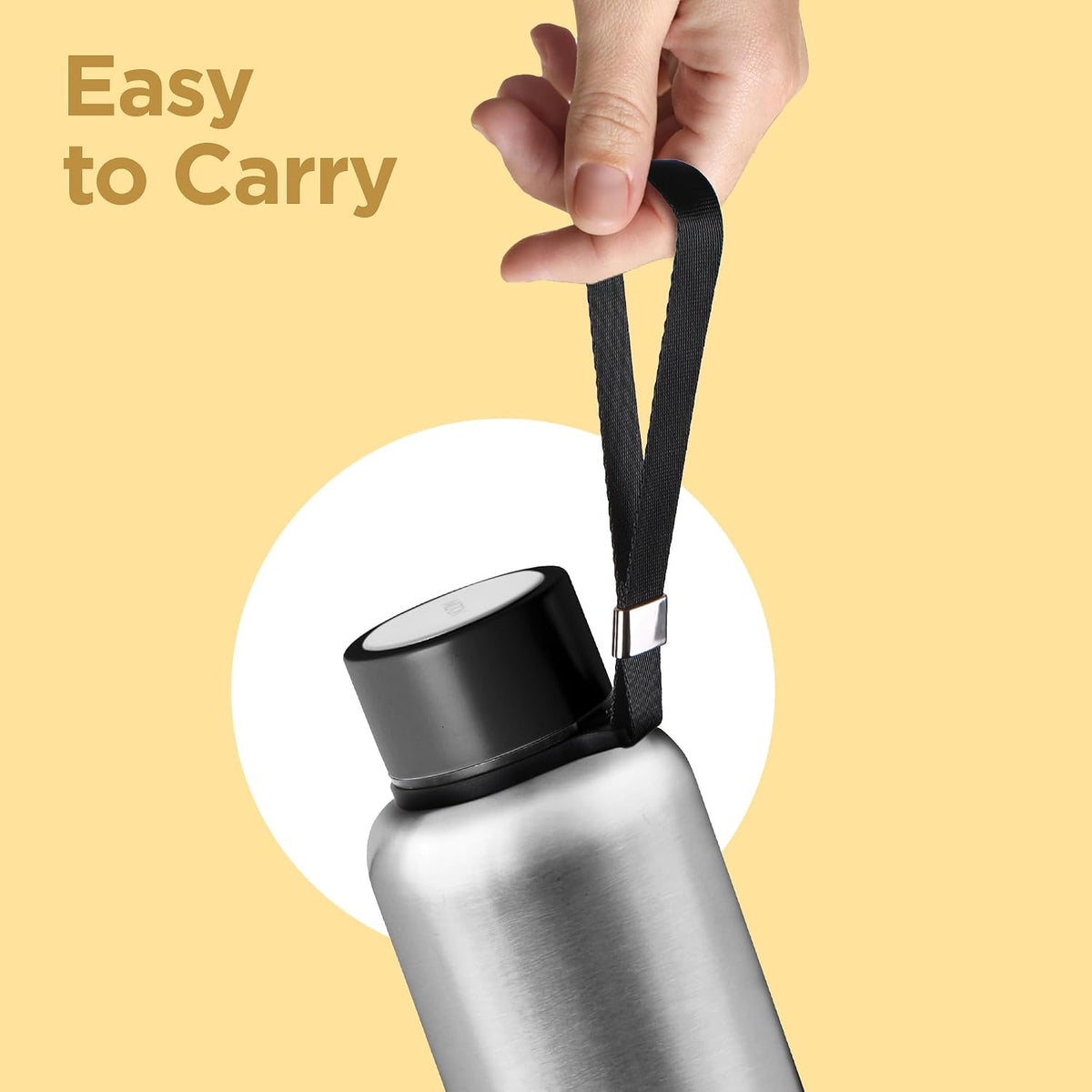 Milton Aura 1000 Thermosteel Water Bottle, 24 Hr Hot and Cold I Leak Proof Lid, ISI Certified I Vacuum Insulated I for Office, Gym, School I Silver