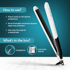 IKONIC Me Xtreme Hair Straightening Machine for Unisex|Quick Heating Ceramic Floating Plate|Digital Temperature Display Straightener Curler Styling Tool|360° Cord|Frizz-Free Shiny Salon Finish-Pearl