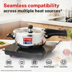 Prestige 3.5 Litre Triply Svachh Outerlid Pressure Cooker|Deep lid for spillage control|Gas & Induction Compatible|Triply body for even heating|Gasket Release System|5 Years warranty|ISI certified