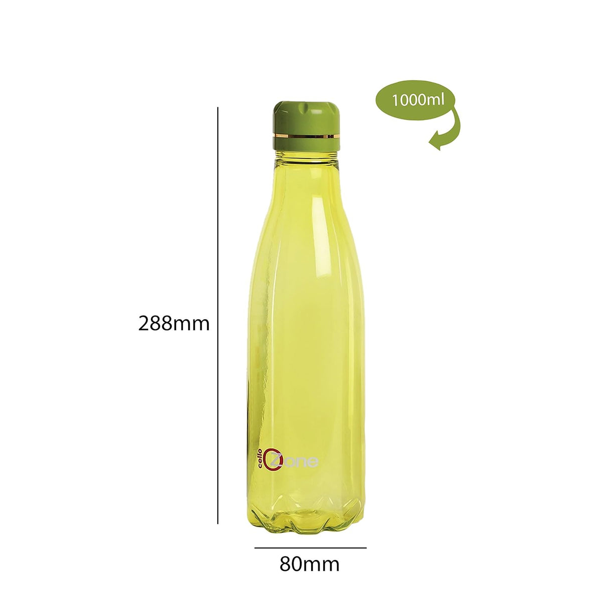 Cello Ozone Plastic Water Bottles Set of 3, 1000ml Each, Assorted | Unbreakable, BPA-Free, Food Grade | Airtight & Leakproof Lids | Pet Water Bottle For Fridge, Kitchen, Gym, Office, Travel & Gifting