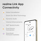 realme Buds Wireless 5 ANC in Ear Bluetooth Headphones,50dB ANC, 13.6mm Dynamic Bass Driver,360° Spatial Audio,45ms Low Latency,Upto 38hrs Playback,IP55 Rating,Dual Device Connection (Midnight Black)