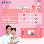 Johnson's Baby Wet Wipes | 504 Wipes | Alcohol & Soap Free | Prevents Rashes & Redness | with 3X Moisturising Lotion | As Mild as Pure Water