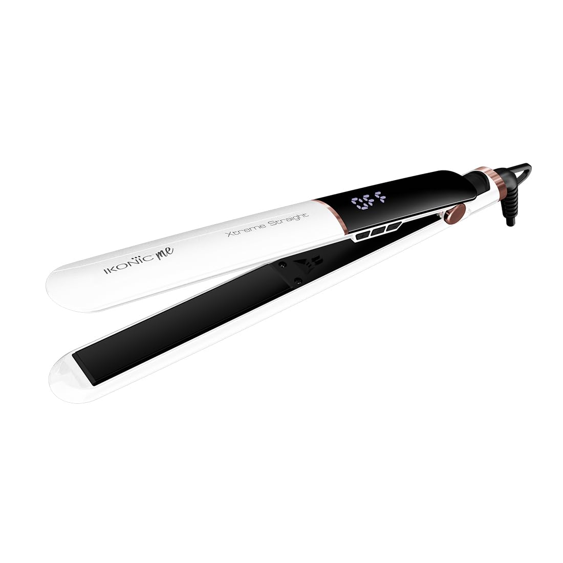 IKONIC Me Xtreme Hair Straightening Machine for Unisex|Quick Heating Ceramic Floating Plate|Digital Temperature Display Straightener Curler Styling Tool|360° Cord|Frizz-Free Shiny Salon Finish-Pearl