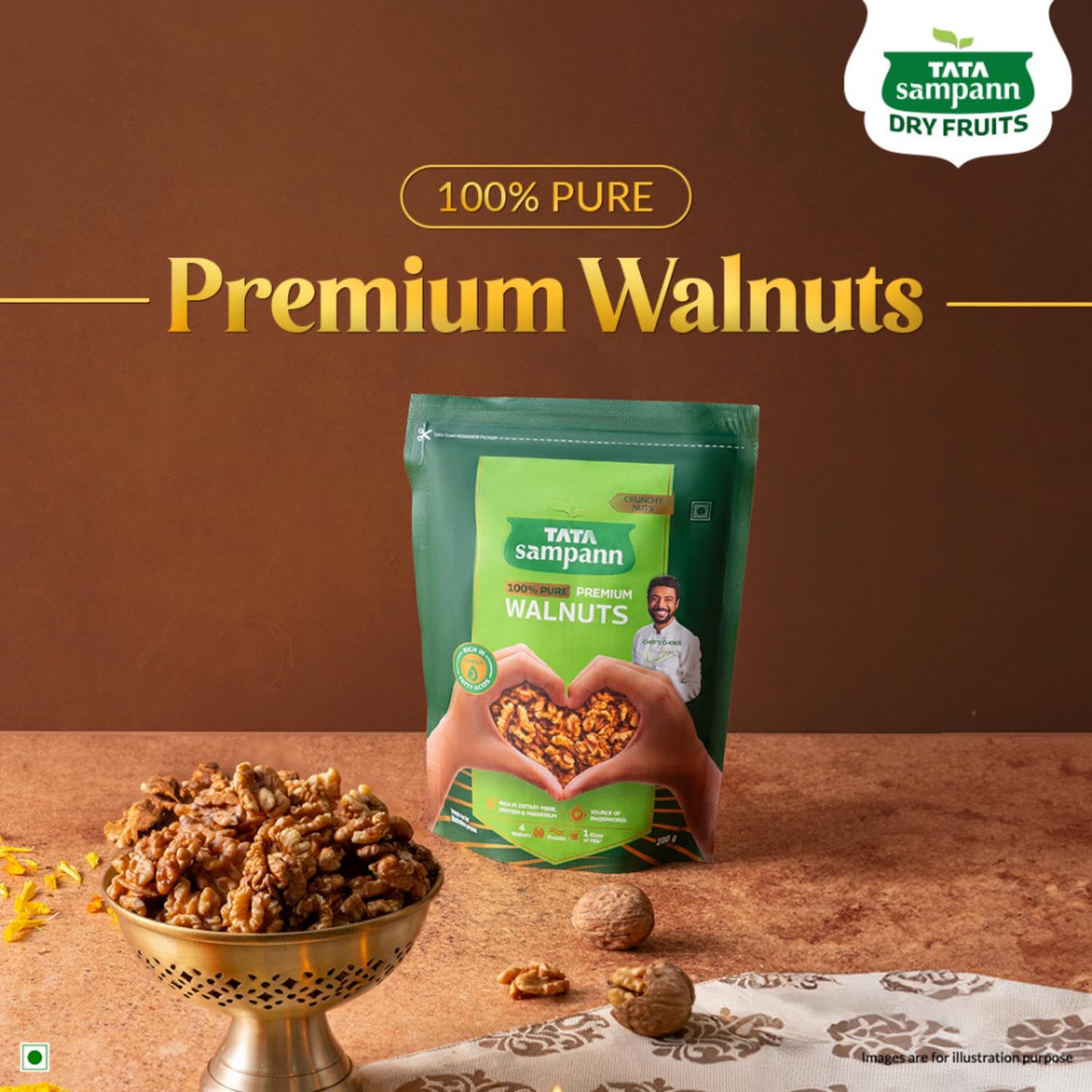 Tata Sampann Premium Walnut Kernels, 200g