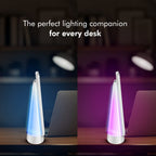 wipro 6W LED Table Lamp with 3 Grade Dimming, Ambience Lighting, Six Colour Options with Adjustable Neck I Multi-Purpose Table Lamp for Study I USB Compatible Desk Lamp I ABS, Pack of 1