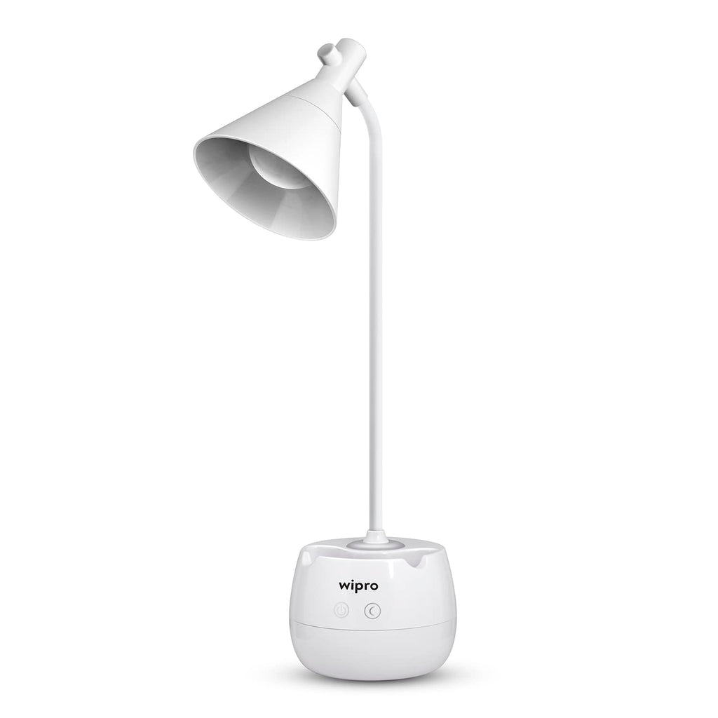 wipro Orion 6w Rechargeable LED Table Lamp- 3 Grade Dimming and Night Light (E20002)