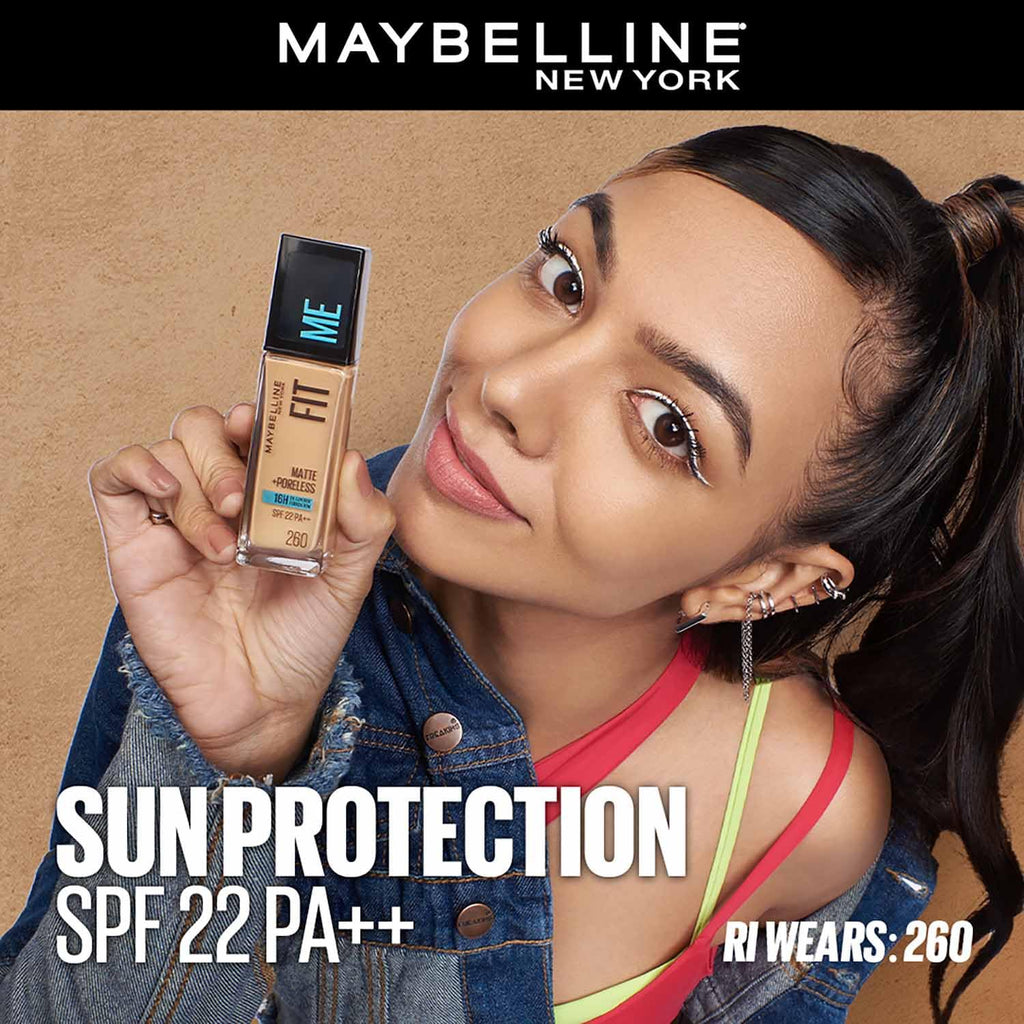 Maybelline New York Fit Me Matte + Poreless Liquid Foundation, 128 Warm